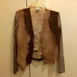 Legatte jacket with real leather